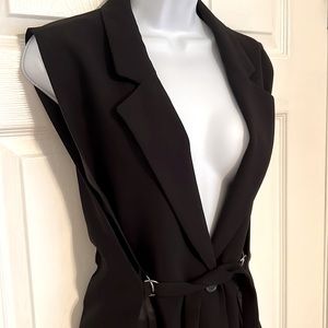 Brand New Zara Black Vest Blazer - Size L - Without Tags in Perfect Condition
